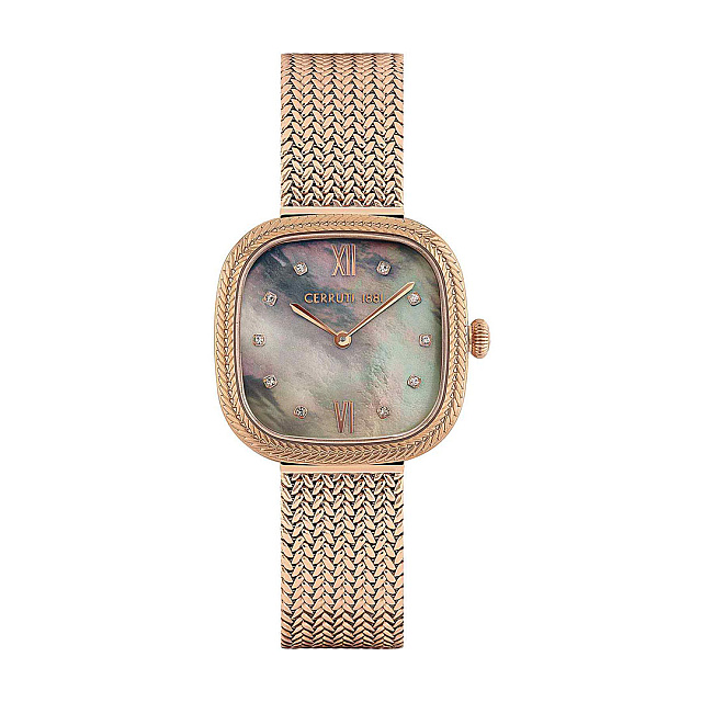 Cerruti 1881 Gresta Crystals Gold Stainless Steel Br...